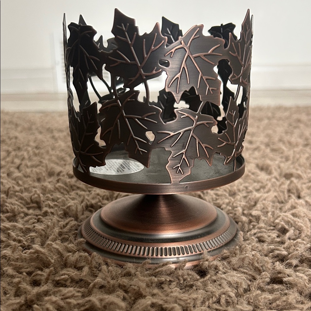 Bath & Body Works Copper Leaf Candle Holder